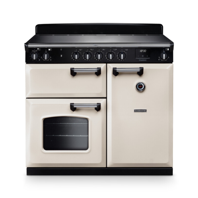 Rangemaster CL100EIPPCR/CM1 Classic 100 Induction Range Cooker - Pale Cream - A Rated