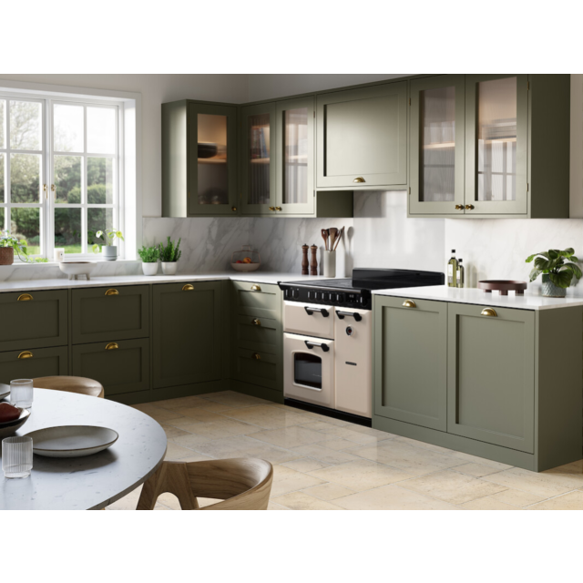 Rangemaster CL90DFPGBL/CM1 Classic 90 Dual Fuel Range Cooker - Gloss Black - A Rated