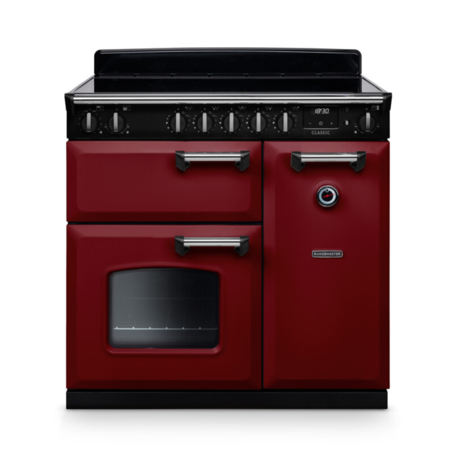 Rangemaster CL90EIPBOR/CM1 Classic 90 Induction Range Cooker - Bordeaux - A Rated