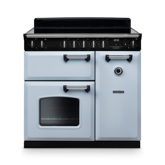 Rangemaster CL90EIPMSB/CM1 Classic 90 Induction Range Cooker - Misty Blue - A Rated