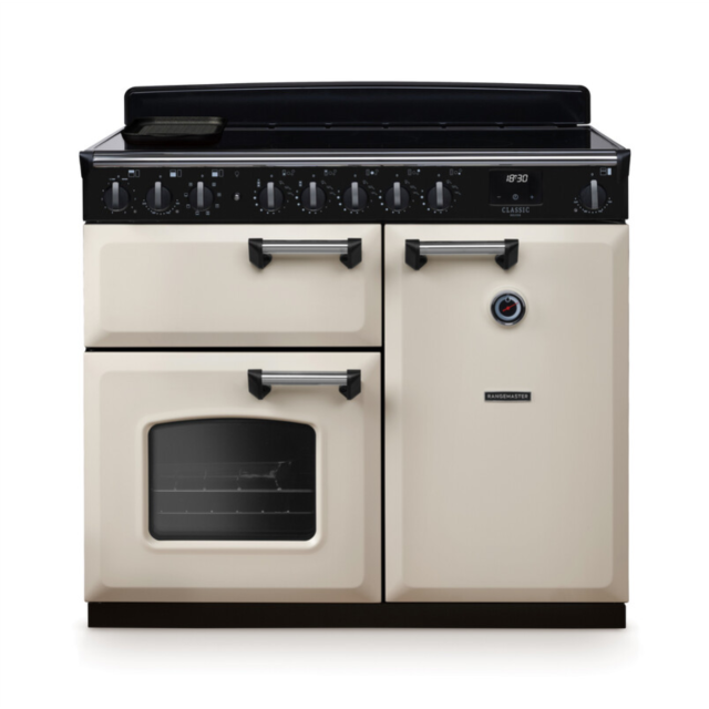 Rangemaster CLDL100EIPPCR/CM1 Classic Deluxe 100 Induction Range Cooker - Pale Cream - A Rated