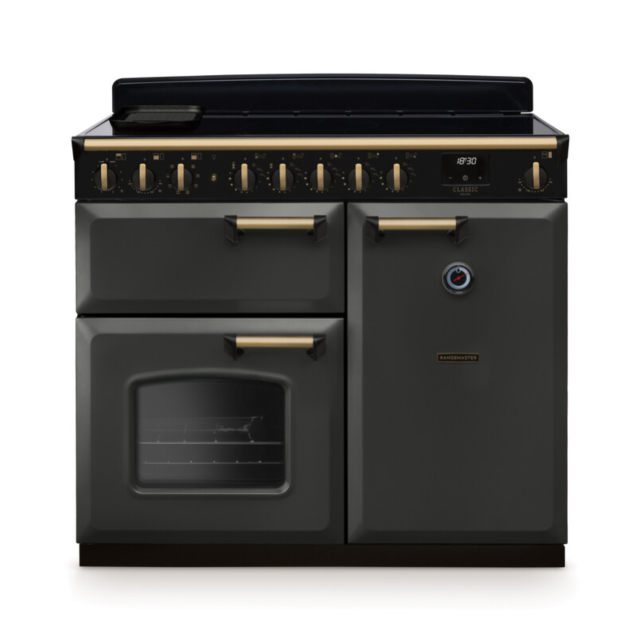 Rangemaster CLDL100EIPSLT/AB1 Classic Deluxe 100 Induction Range Cooker - Slate - A Rated