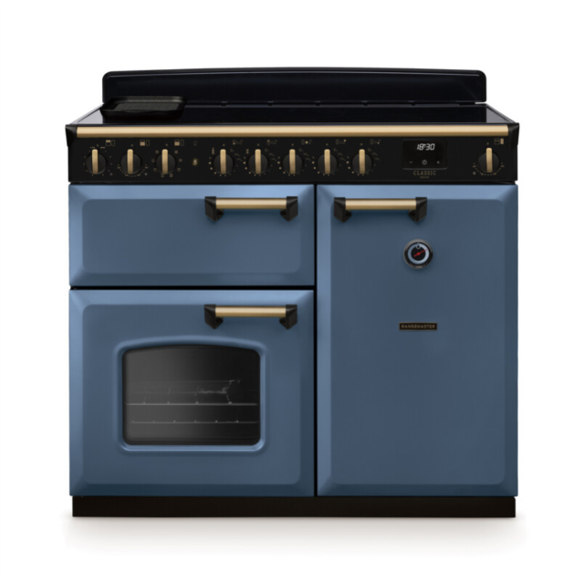 Rangemaster CLDL100EIPSTB/AB1 Classic Deluxe 100 Induction Range Cooker - Stone Blue - A Rated