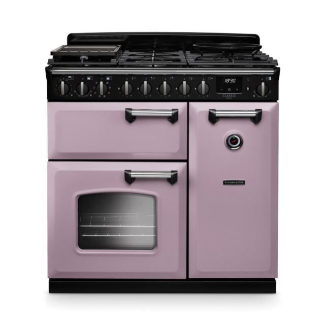 Rangemaster CLDL90DFPHTH/CM1 Classic Deluxe 90 Dual Fuel Range Cooker - Heather - A Rated