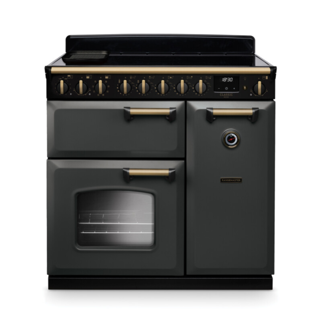 Rangemaster CLDL90EIPSLT/AB1 Classic Deluxe 90 Induction Range Cooker - Slate - A Rated