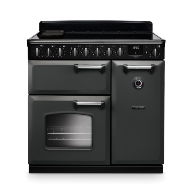 Rangemaster CLDL90EIPSLT/CM1 Classic Deluxe 90 Induction Range Cooker - Slate - A Rated