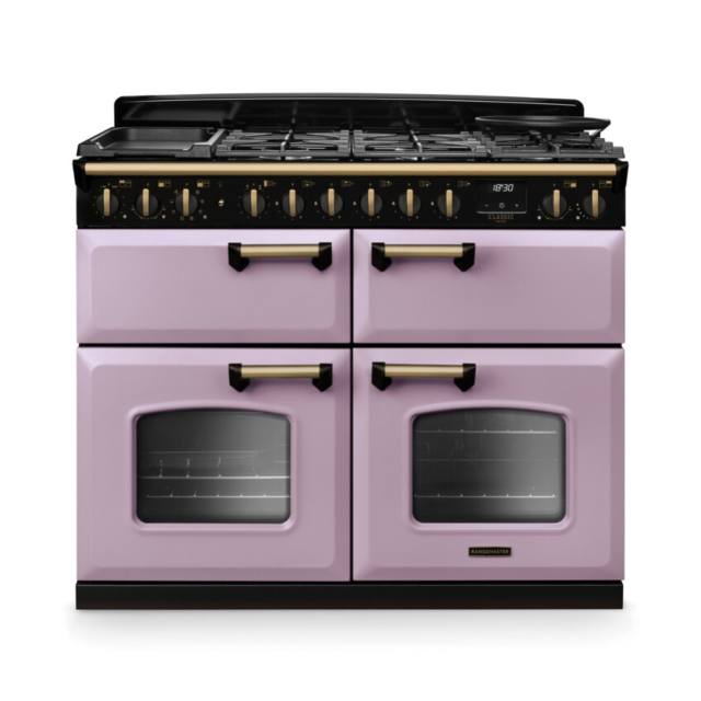 Rangemaster CLDLB110DFPHTH/AB1 Classic Deluxe 110 Dual Fuel Range Cooker - Heather - A Rated