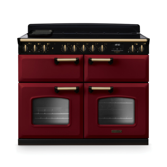 Rangemaster CLDLB110EIPBOR/AB1 Classic Deluxe 110 Induction Range Cooker - Bordeaux - A Rated