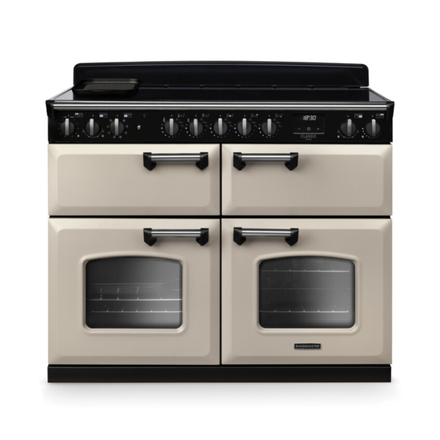 Rangemaster CLDLB110EIPPCR/CM1 Classic Deluxe 110 Induction Range Cooker - Pale Cream - A Rated