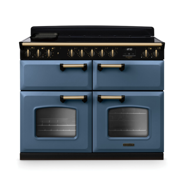 Rangemaster CLDLB110EIPSTB/AB1 Classic Deluxe 110 Induction Range Cooker - Stone Blue - A Rated