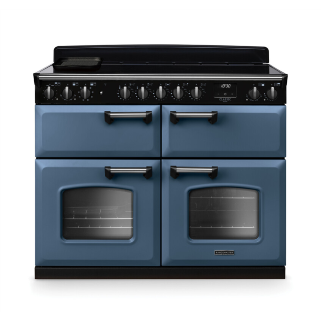 Rangemaster CLDLB110EIPSTB/CM1 Classic Deluxe 110 Induction Range Cooker - Stone Blue - A Rated