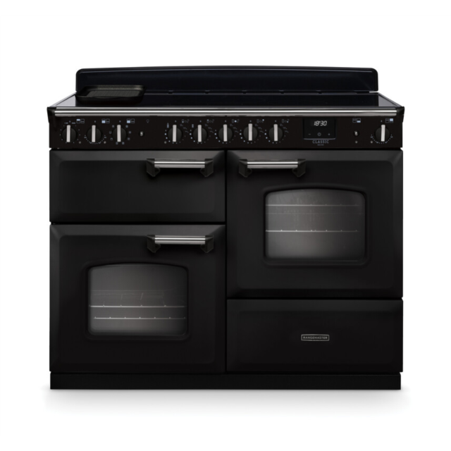 Rangemaster CLDLO110EIPCBL/CM1 Classic Deluxe 110 Induction Range Cooker - Charcoal Black - A Rated