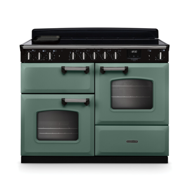 Rangemaster CLDLO110EIPMGR/CM1 Classic Deluxe 110 Induction Range Cooker - Mineral Green - A Rated