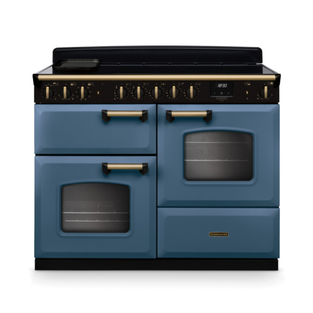 Rangemaster CLDLO110EIPSTB/AB1 Classic Deluxe 110 Induction Range Cooker - Stone Blue - A Rated
