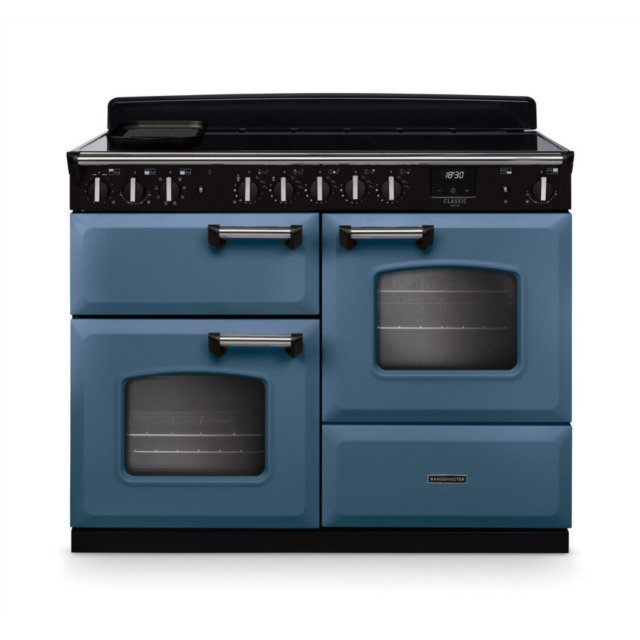 Rangemaster CLDLO110EIPSTB/CM1 Classic Deluxe 110 Induction Range Cooker - Stone Blue - A Rated