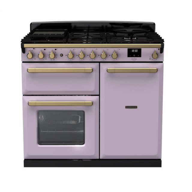 Rangemaster ESDL100DFPHTH/AB1 Estel Deluxe 100 Dual Fuel Range Cooker - Heather - A Rated