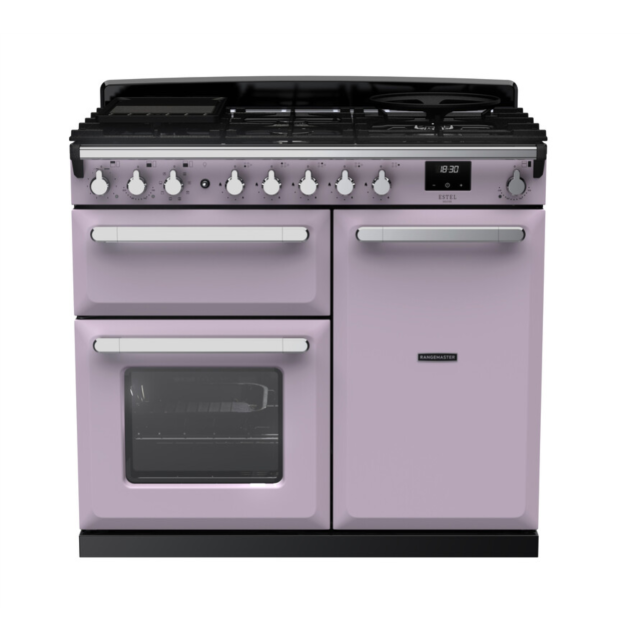 Rangemaster ESDL100DFPHTH/CM1 Estel Deluxe 100 Dual Fuel Range Cooker - Heather - A Rated