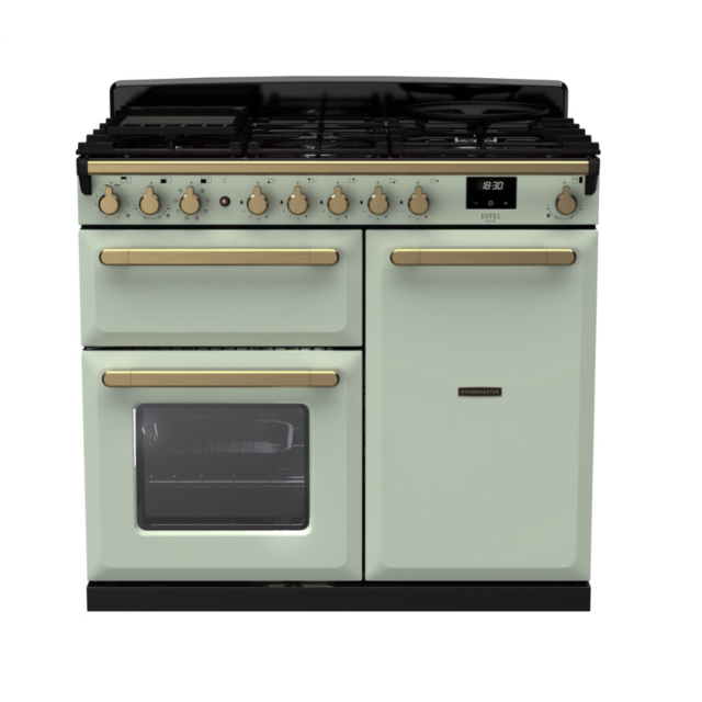 Rangemaster ESDL100DFPMNT/AB1 Estel Deluxe 100 Dual Fuel Range Cooker - Mint - A Rated