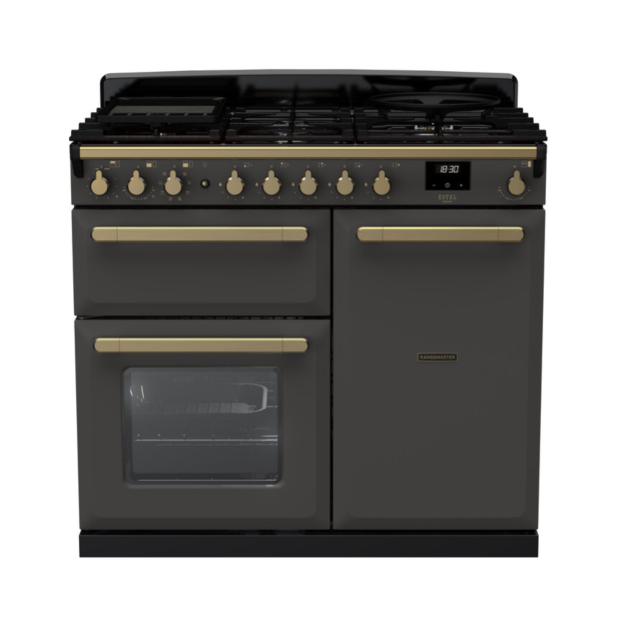 Rangemaster ESDL100DFPSLT/AB1 Estel Deluxe 100 Dual Fuel Range Cooker - Slate - A Rated