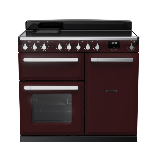 Rangemaster ESDL100EIPBOR/CM1 Estel Deluxe 100 Induction Range Cooker - Bordeaux - A Rated