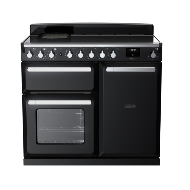Rangemaster ESDL100EIPGBL/CM1 Estel Deluxe 100 Induction Range Cooker - Gloss Black - A Rated