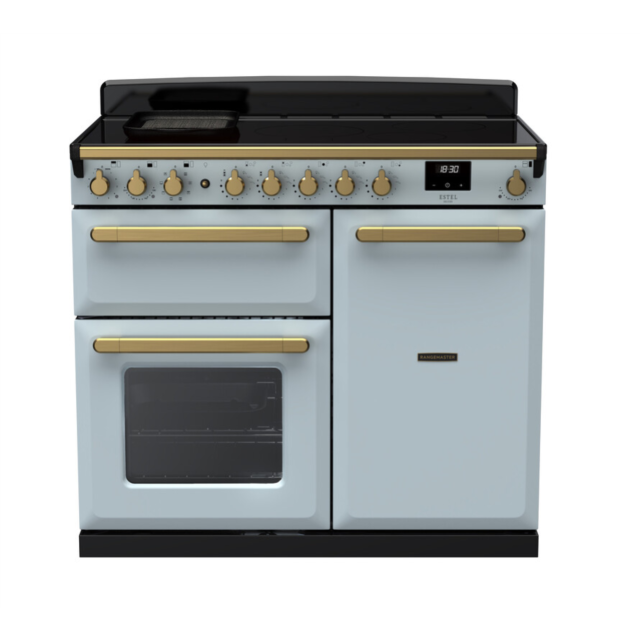 Rangemaster ESDL100EIPMSB/AB1 Estel Deluxe 100 Induction Range Cooker - Misty Blue - A Rated