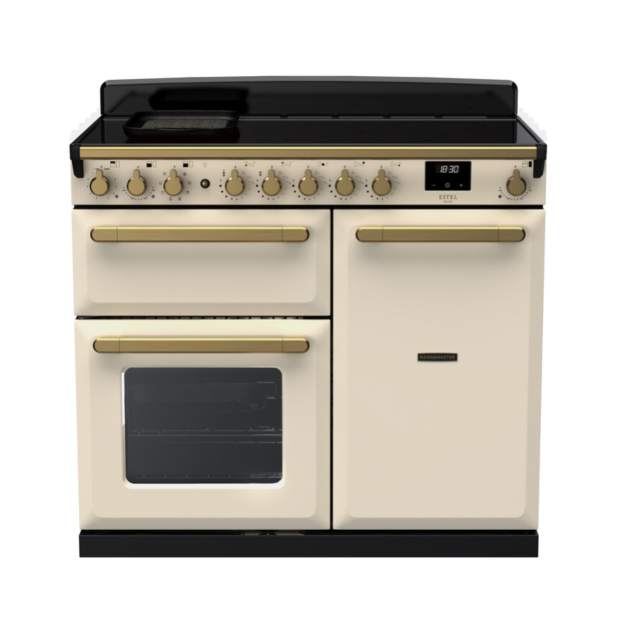 Rangemaster ESDL100EIPPCR/AB1 Estel Deluxe 100 Induction Range Cooker - Pale Cream - A Rated