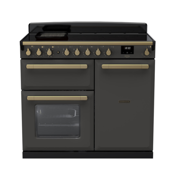 Rangemaster ESDL100EIPSLT/AB1 Estel Deluxe 100 Induction Range Cooker - Slate - A Rated