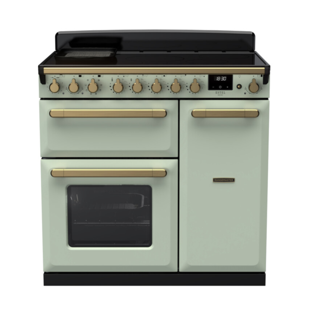 Rangemaster ESDL90EIPMNT/AB1 Estel Deluxe 90 Induction Range Cooker - Mint - A Rated