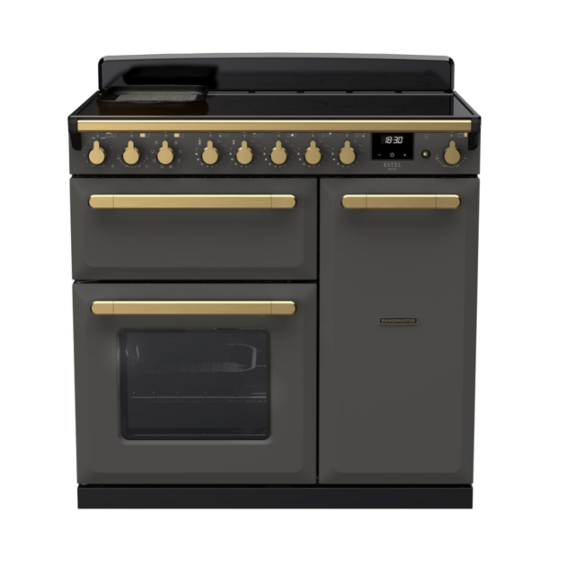 Rangemaster ESDL90EIPSLT/AB1 Estel Deluxe 90 Induction Range Cooker - Slate - A Rated