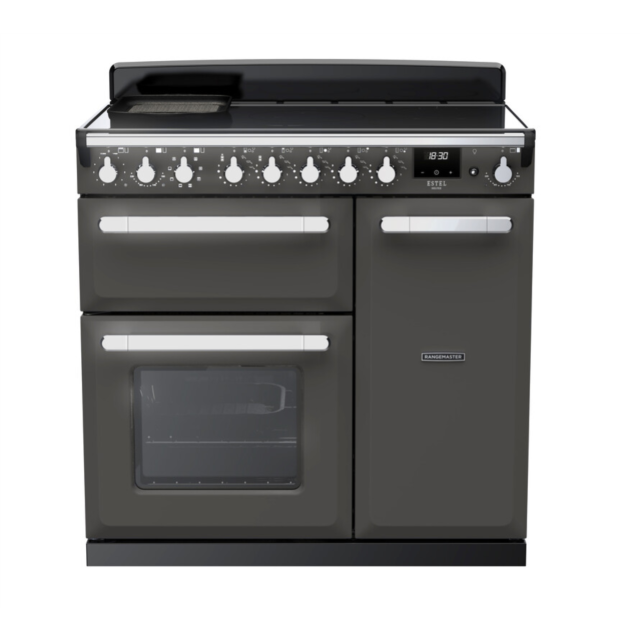 Rangemaster ESDL90EIPSLT/CM1 Estel Deluxe 90 Induction Range Cooker - Slate - A Rated
