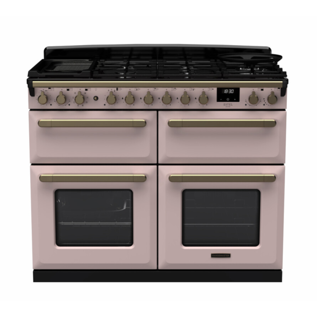 Rangemaster ESDLB110DFPPPK/AB1 Estel Deluxe 110 Dual Fuel Range Cooker - Pale Pink - A Rated