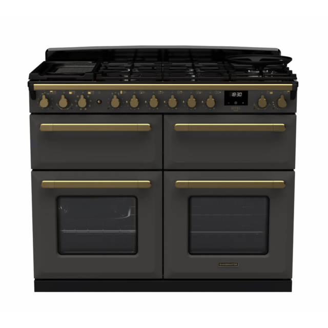 Rangemaster ESDLB110DFPSLT/AB1 Estel Deluxe 110 Dual Fuel Range Cooker - Slate - A Rated