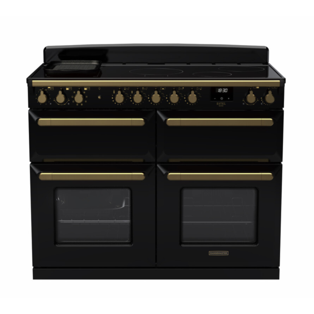 Rangemaster ESDLB110EIPGBL/AB1 Estel Deluxe 110 Induction Range Cooker - Gloss Black - A Rated