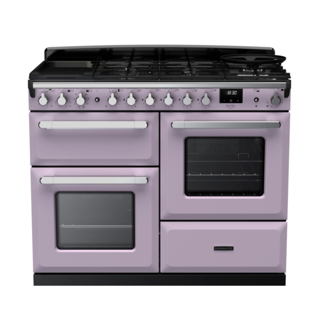 Rangemaster ESDLO110DFPHTH/CM1 Estel Deluxe 110 Dual Fuel Range Cooker - Heather - A Rated