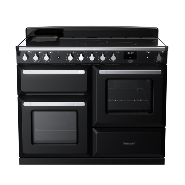 Rangemaster ESDLO110EIPGBL/CM1 Estel Deluxe 110 Induction Range Cooker - Gloss Black - A Rated