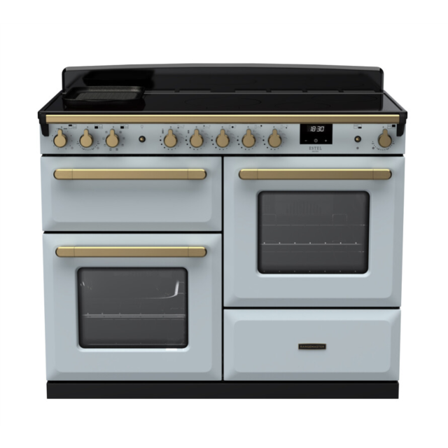 Rangemaster ESDLO110EIPMSB/AB1 Estel Deluxe 110 Induction Range Cooker - Misty Blue - A Rated