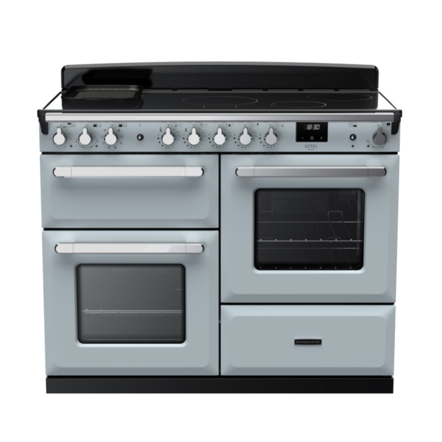 Rangemaster ESDLO110EIPMSB/CM1 Estel Deluxe 110 Induction Range Cooker - Misty Blue - A Rated