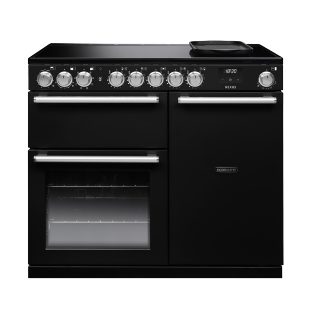 Rangemaster NEX100EIPGBL/CM1 Nexus 100 Induction Range Cooker - Gloss Black - A Rated