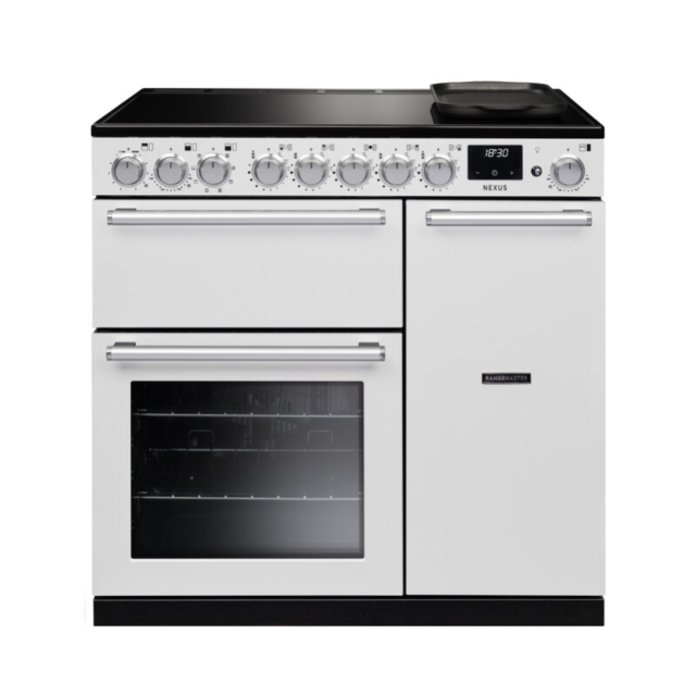 Rangemaster NEX90EIPWHT/CM1 Nexus 90 Induction Range Cooker - White - A Rated