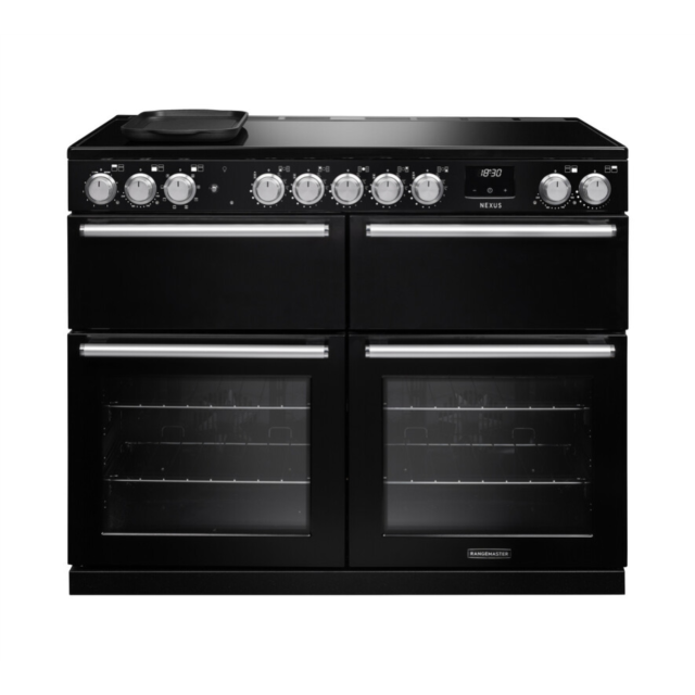 Rangemaster NEXB110EIPGBL/CM1 Nexus 110 Induction Range Cooker - Gloss Black - A Rated
