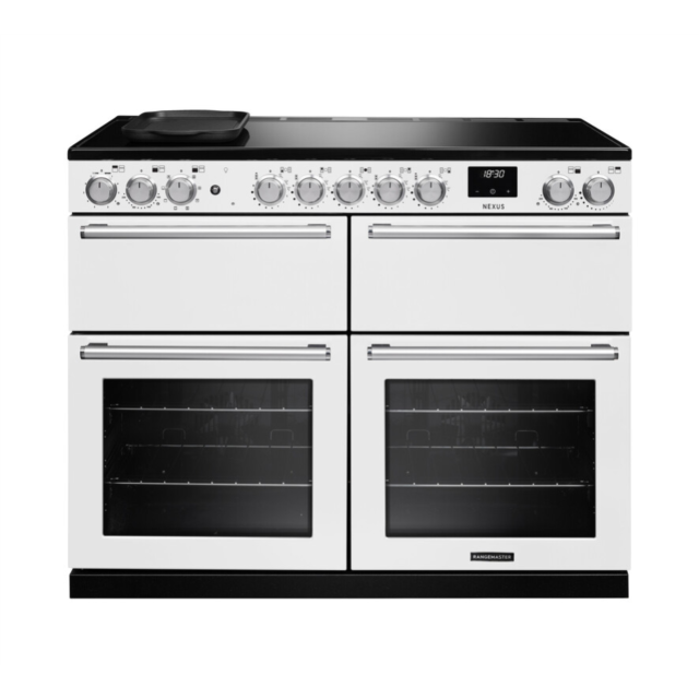 Rangemaster NEXB110EIPWHT/CM1 Nexus 110 Induction Range Cooker - White - A Rated