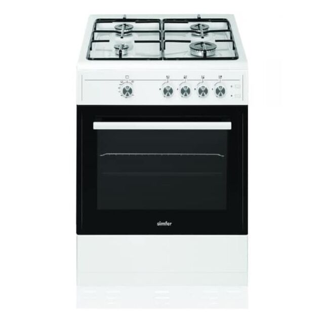 Simfer SIM51GW 50cm single cavity gas cooker white