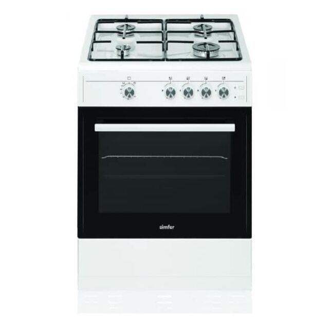 Simfer SIM61GW 60cm single cavity gas cooker white