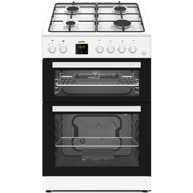 Simfer SIM63TGW 60cm Twin Cavity Gas Cooker