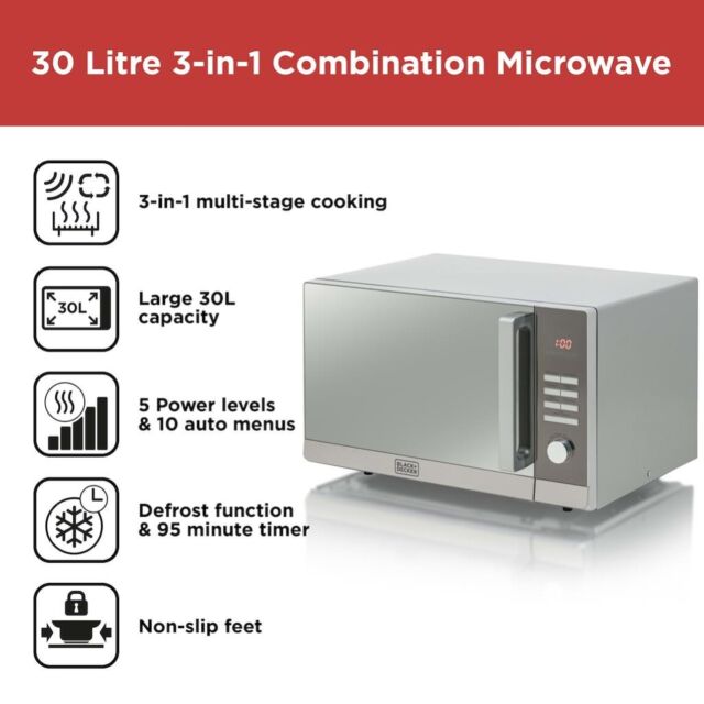 Black & Decker BXMZ24038GB 30L Combination Microwave