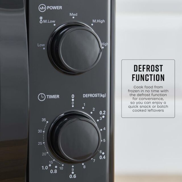 Swan SM4420BLK 20L 700W Manual Microwave - Black