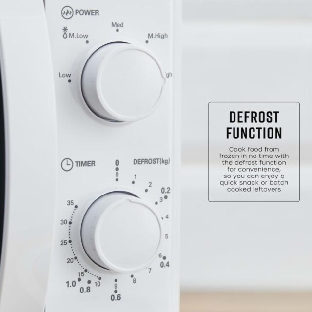 Swan SM4420WHT 20L 700W Manual Microwave - White