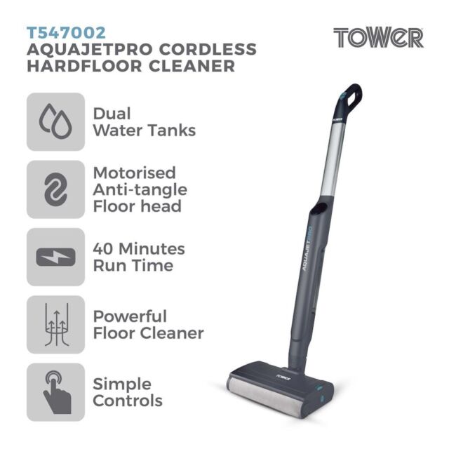 Tower T547002 AquaJetPro Anti-Tangle Cordless Hardfloor Cleaner