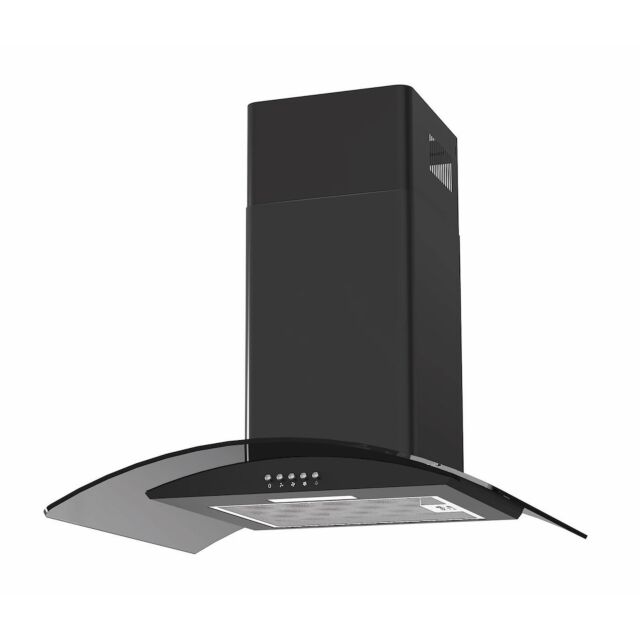 Lifestyle LSHDGC60B 60cm Curved Glass Chimney Hood